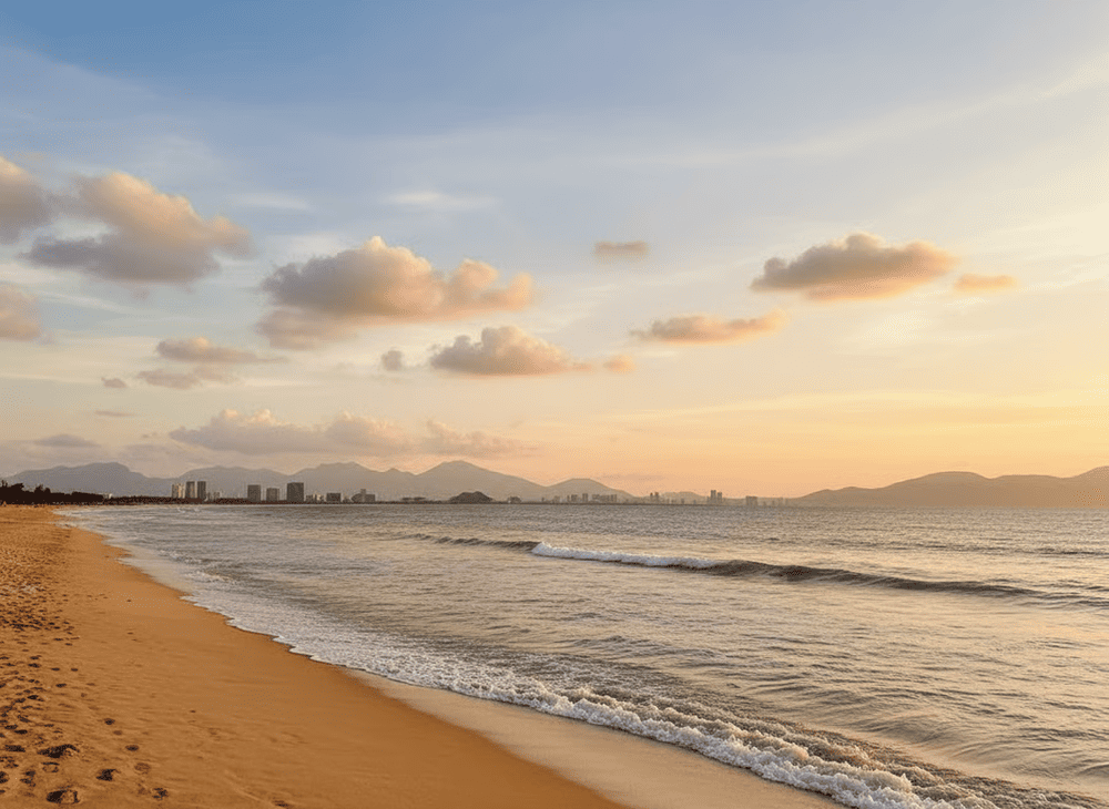 An Bang offers a tranquil atmosphere with lush coconut trees, clear waters, and the rustic lifestyle of the coastal fishing community